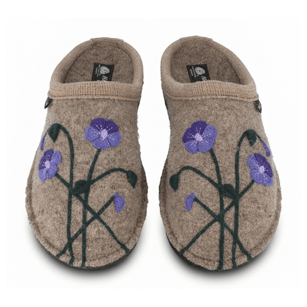 Haflinger Women's AR Viola Wool Earth Purple Flowers