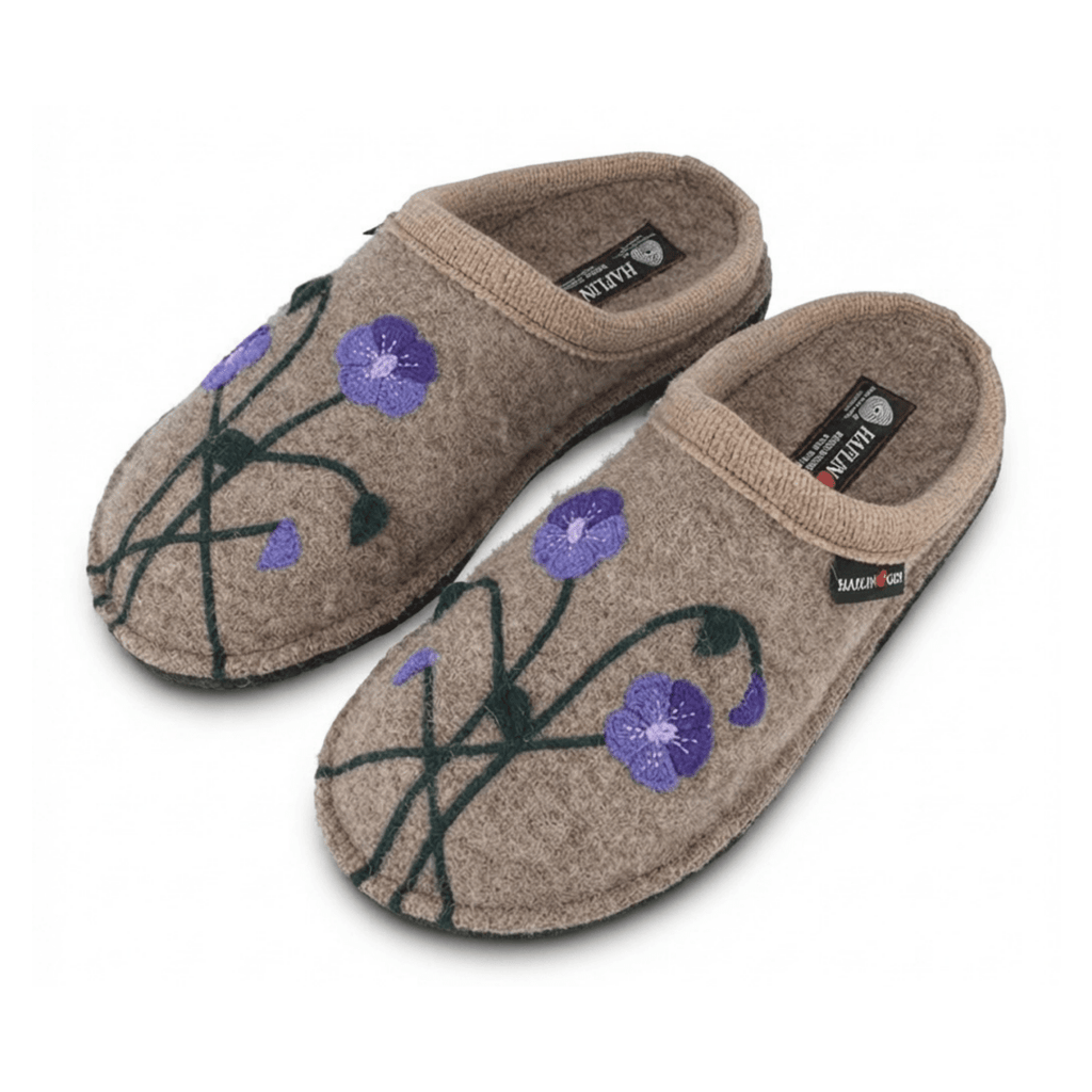 Haflinger Women's AR Viola Wool Earth Purple Flowers