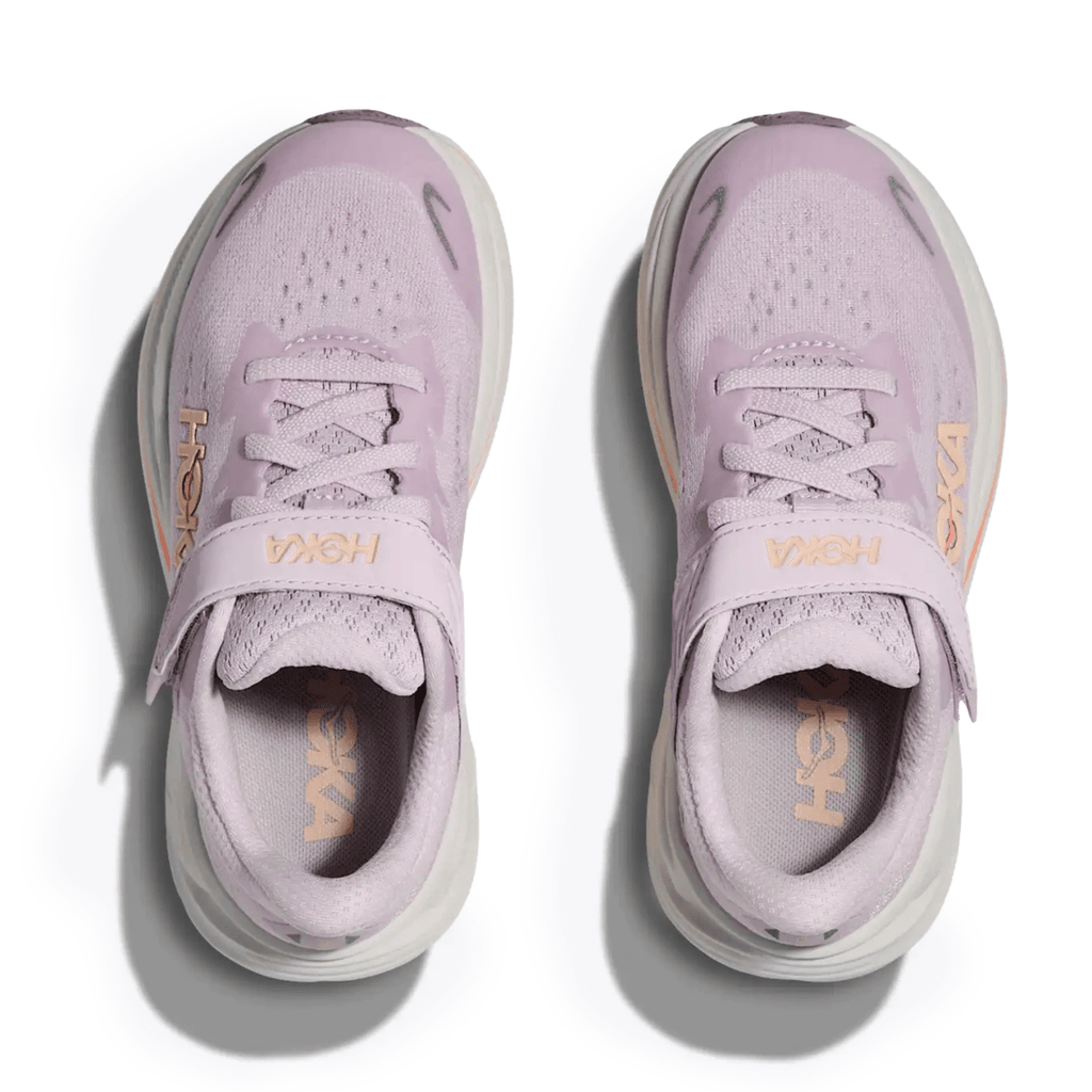 Hoka One One Kids (Grade School) Clifton 10 Lilac Cream/Tangerine Glow