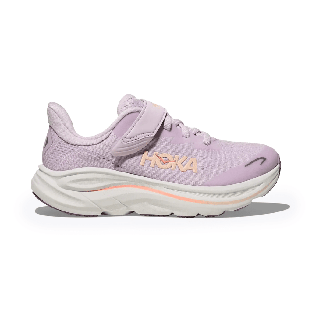 Hoka One One Kids (Grade School) Clifton 10 Lilac Cream/Tangerine Glow