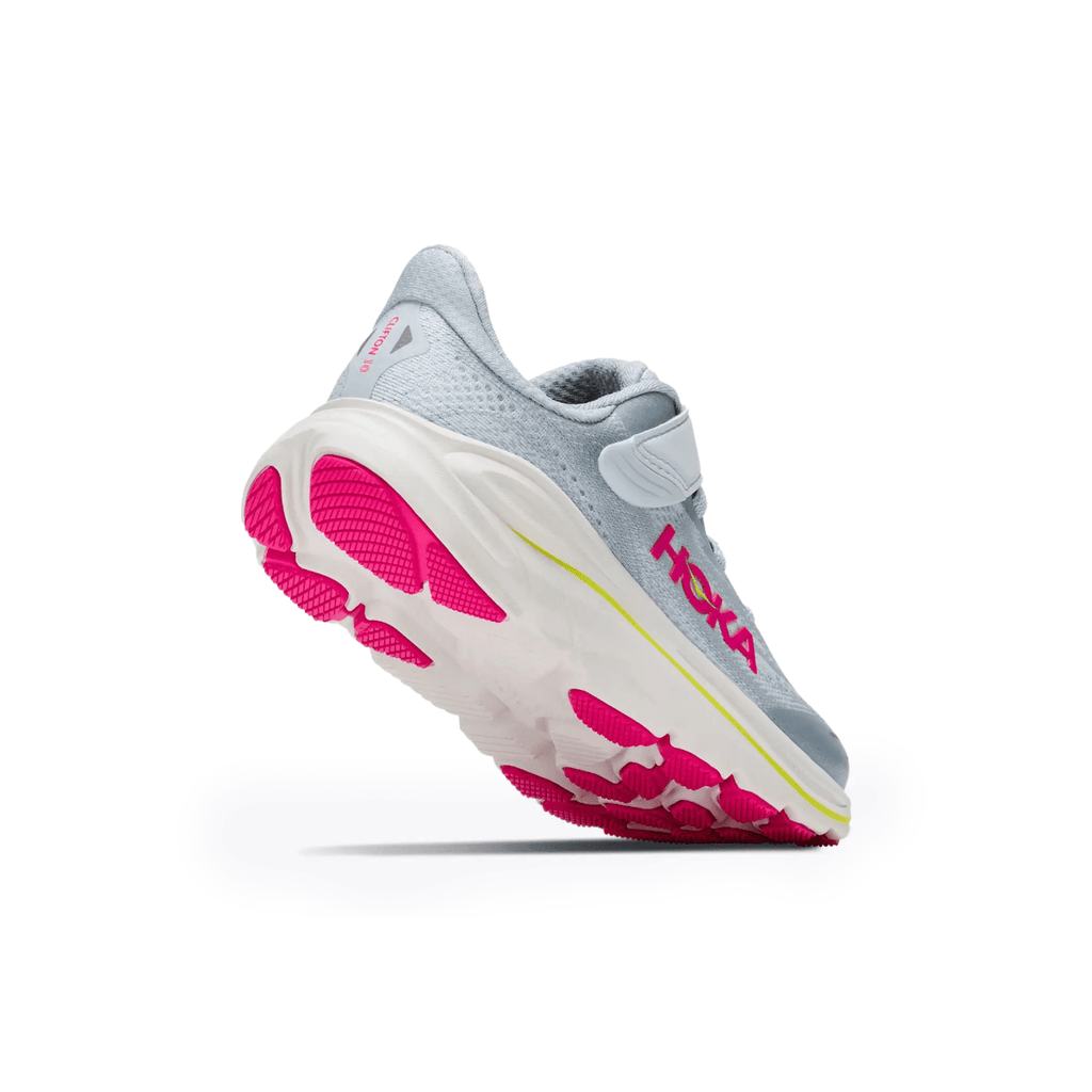 Hoka One One Kids (Preschool) Clifton 10 Overcast/Neon Dragonfruit