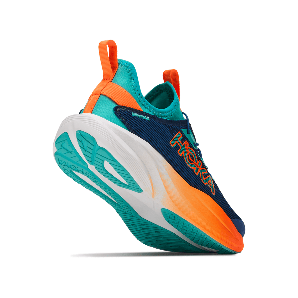 Hoka One One Kids (Preschool) Mach 7 Night Glow Blue/Neon Tangerine