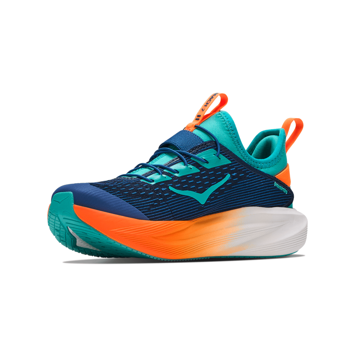Hoka One One Kids (Preschool) Mach 7 Night Glow Blue/Neon Tangerine