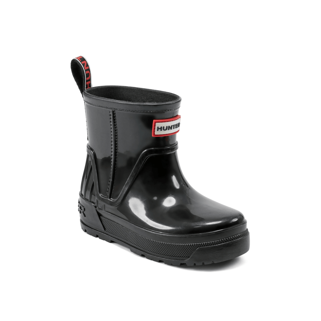 Hunter Kids Grace Black Patent Waterproof