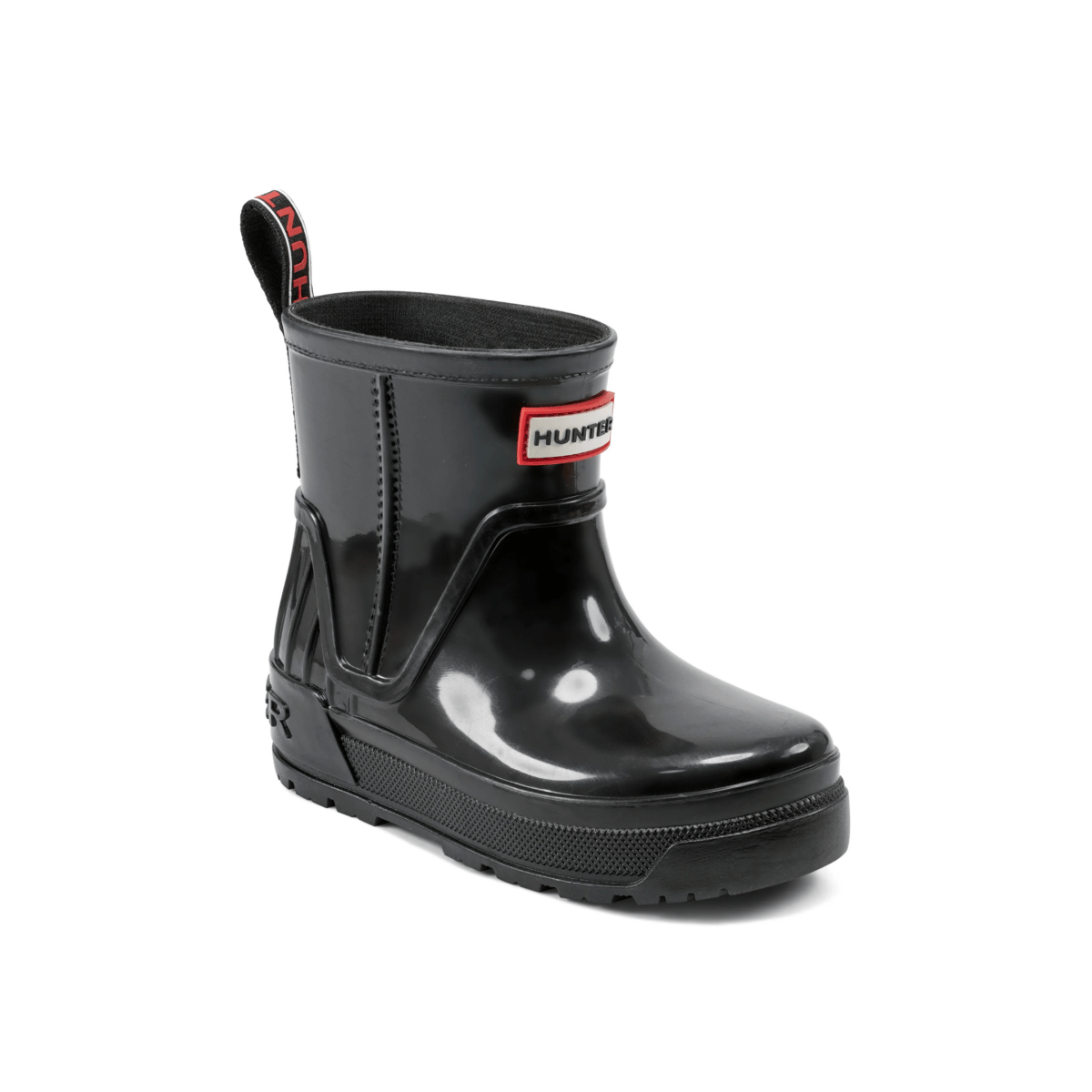Hunter Kids Grace Black Patent Waterproof