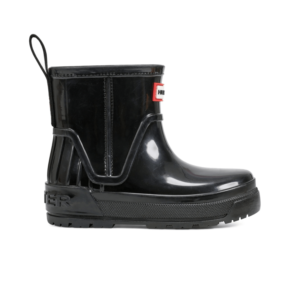 Hunter Kids Grace Black Patent Waterproof