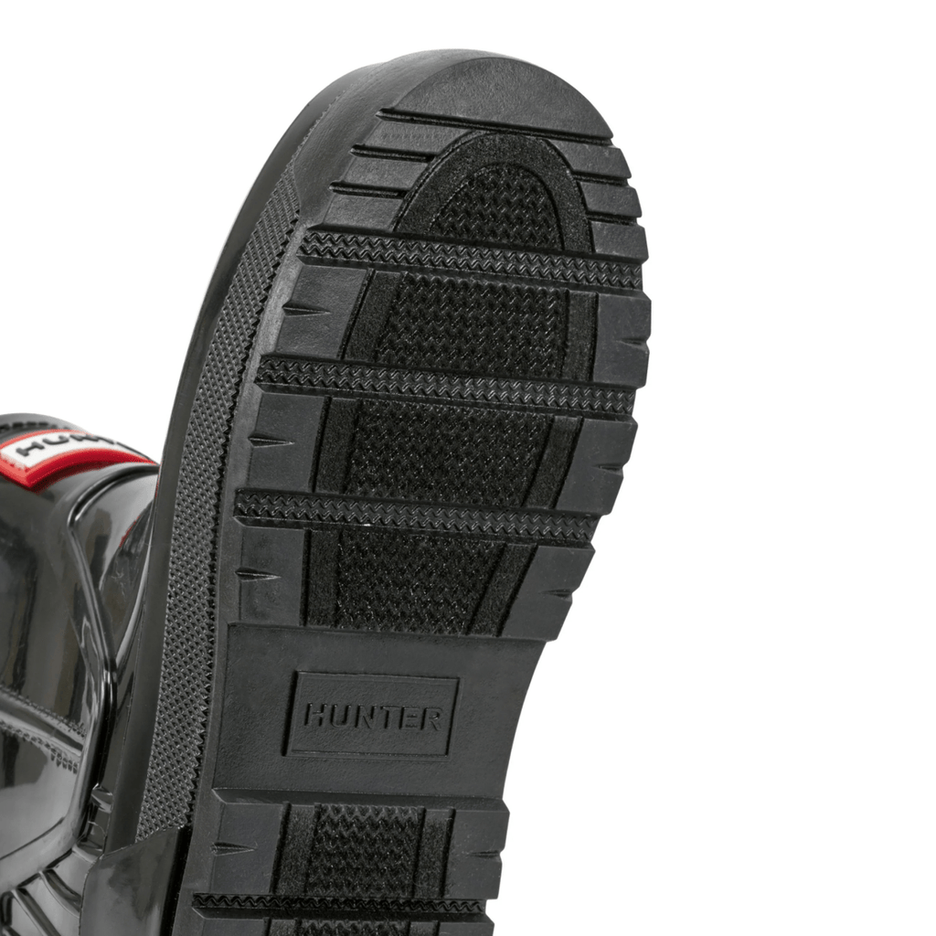 Hunter Kids Grace Black Patent Waterproof