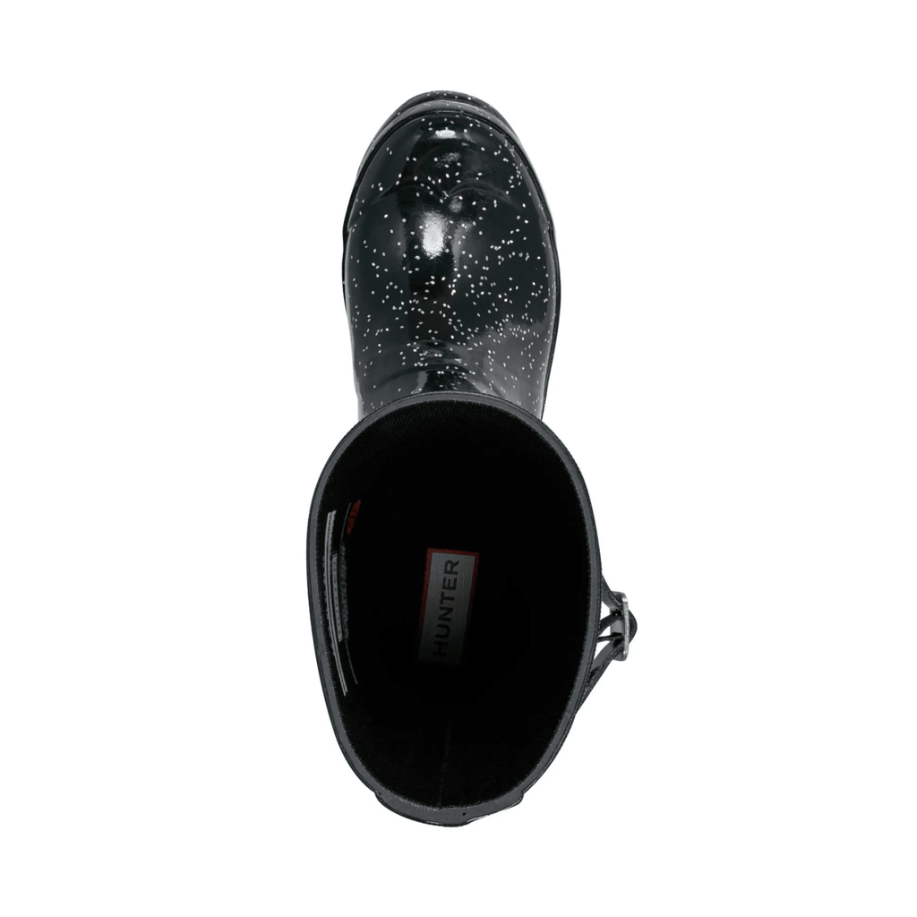 Hunter Kids Original Giant Glitter Rain Boots Black Waterproof