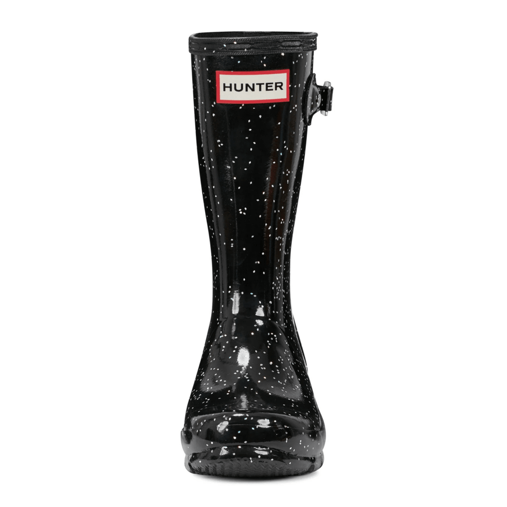 Hunter Kids Original Giant Glitter Rain Boots Black Waterproof