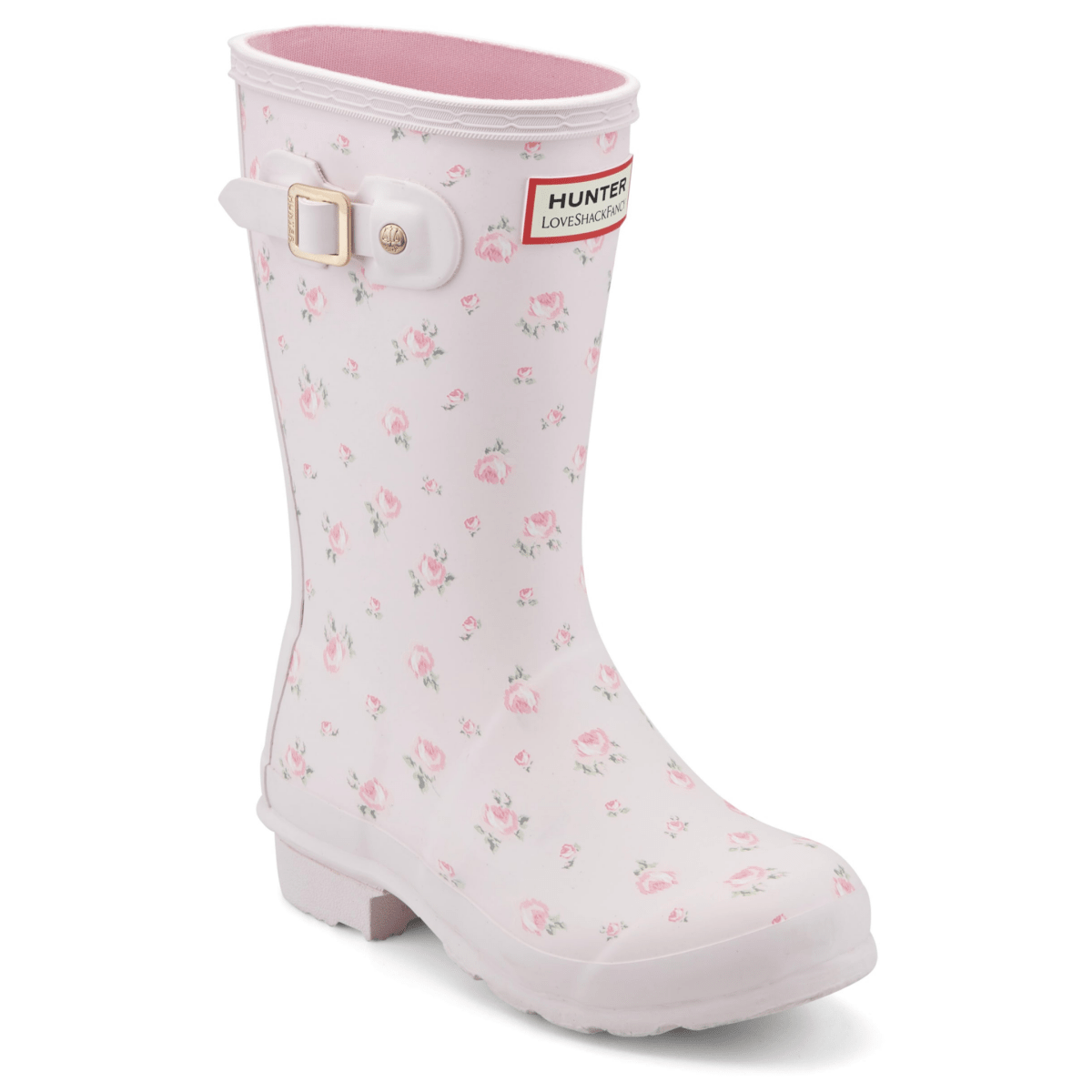 Hunter x LoveShackFancy Girls Original Short Rain Boot Blooming Heirloom Ditsy