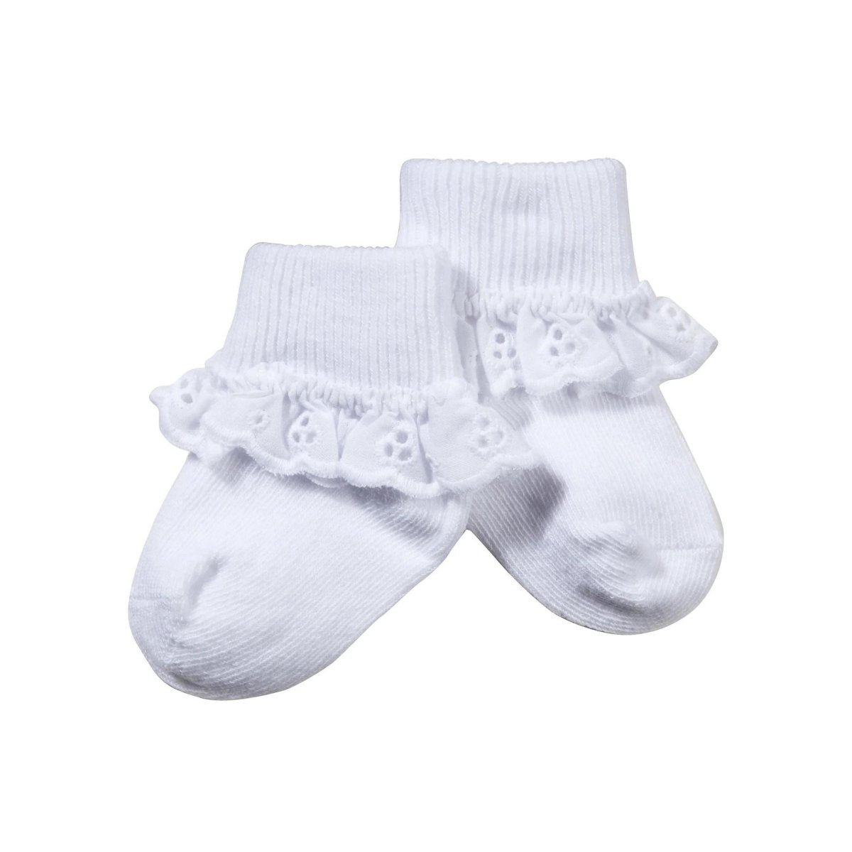 Jefferies Girls Eyelet White Socks