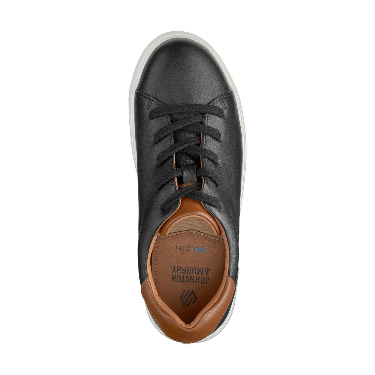 Johnston & Murphy Boys Anders Lace-to-Toe Black/Tan Leather