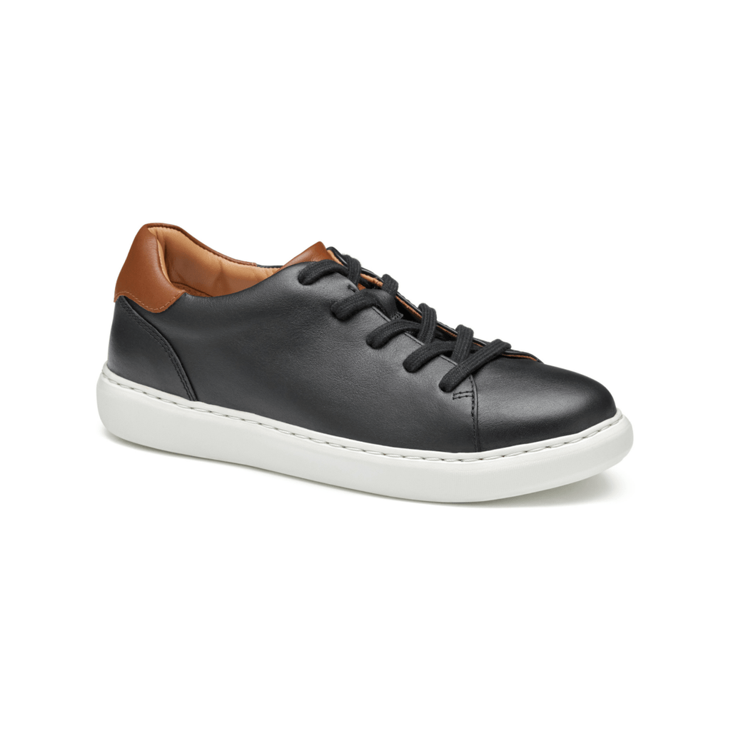 Johnston & Murphy Boys Anders Lace-to-Toe Black/Tan Leather