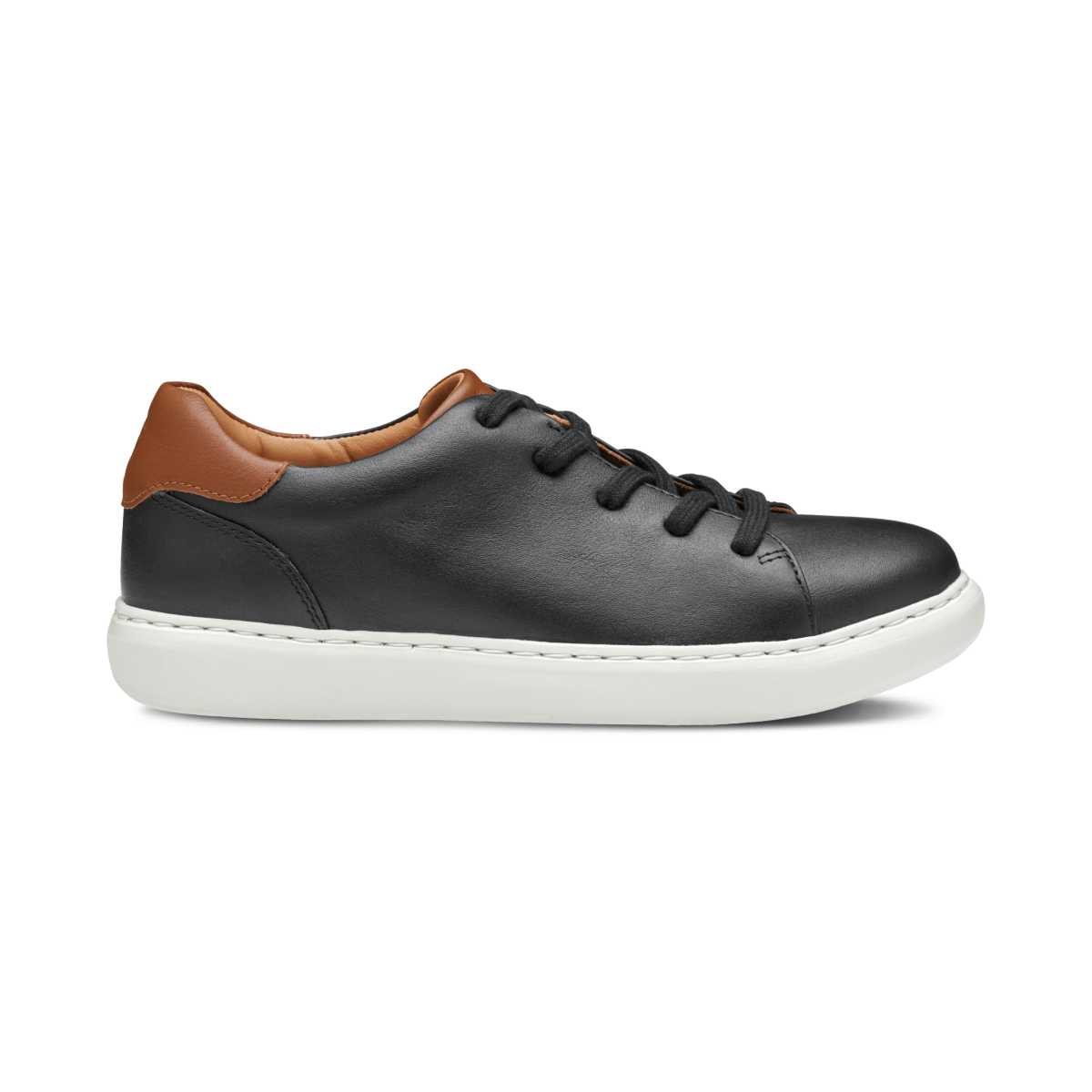 Johnston & Murphy Boys Anders Lace-to-Toe Black/Tan Leather