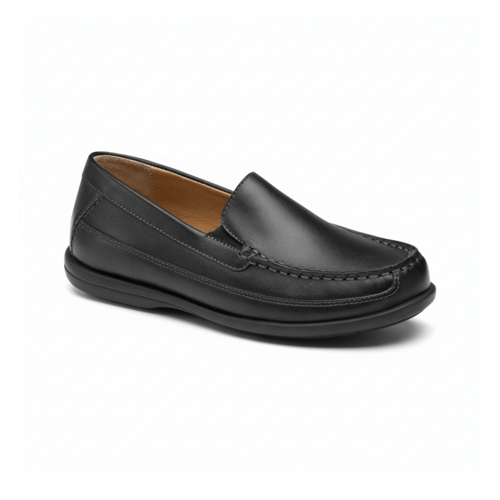 Johnston & Murphy Boys (Grade School) Locklin Venetian Black Leather