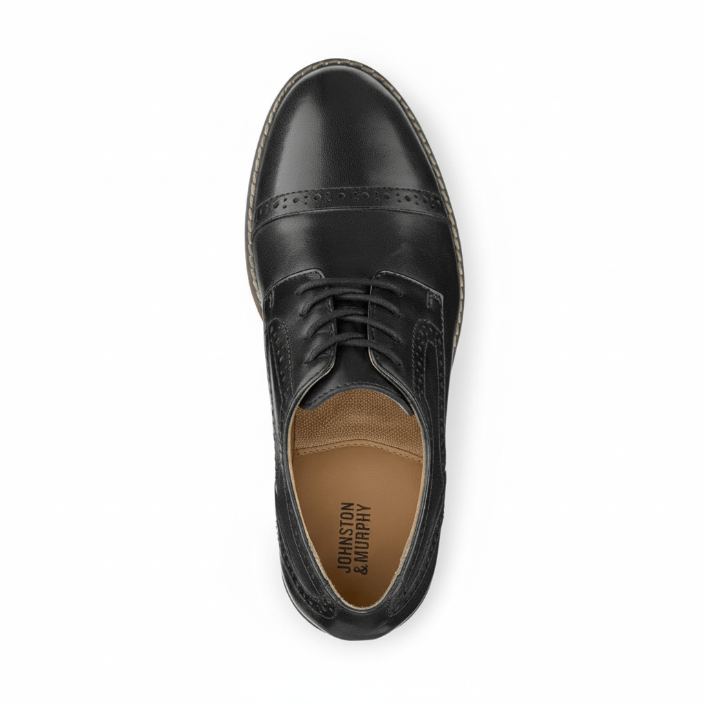 Johnston & Murphy Boys Upton Conard Cap Toe Black