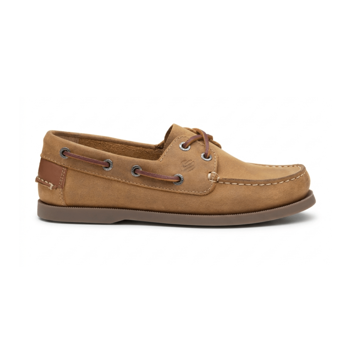 Johnston & Murphy Boys Zeke Boat Shoe Tan Leather
