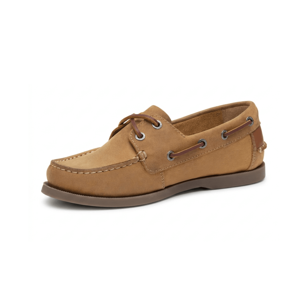Johnston & Murphy Boys Zeke Boat Shoe Tan Leather