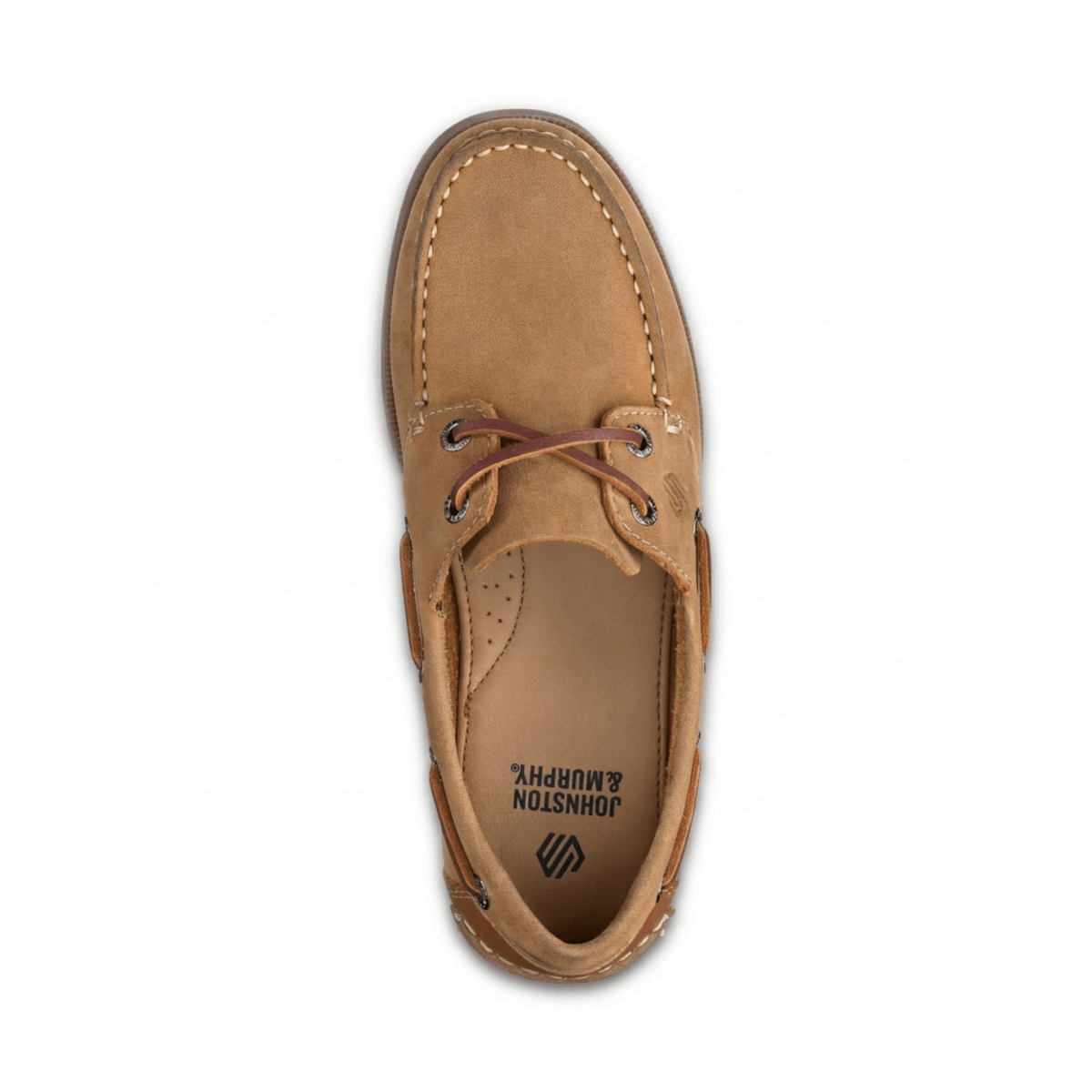 Johnston & Murphy Boys Zeke Boat Shoe Tan Leather