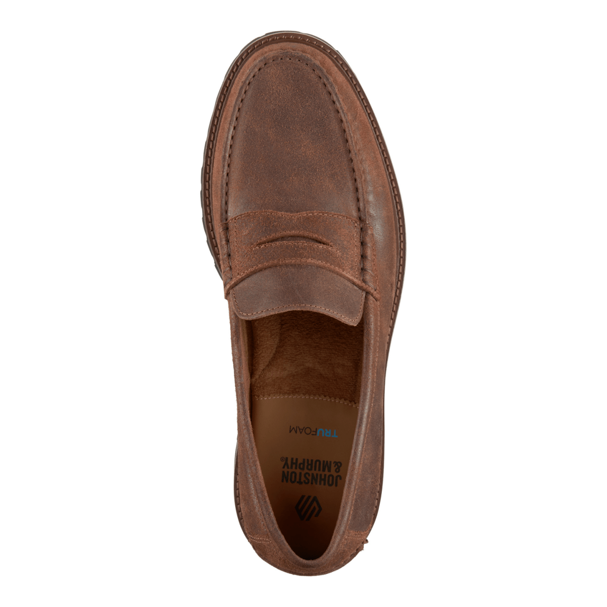 Johnston & Murphy Men's Collier Penny Loafer Brown Bomber Leather