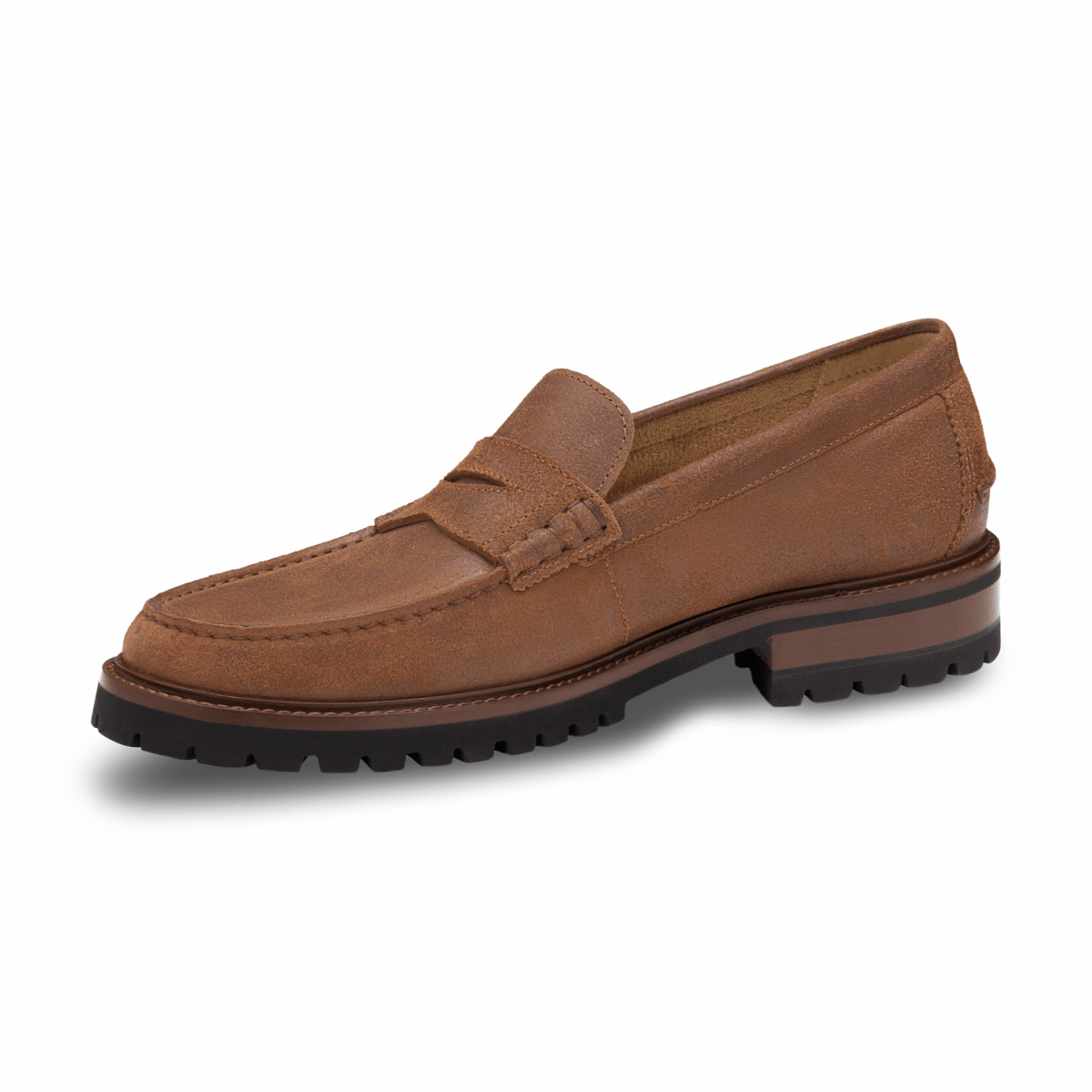 Johnston & Murphy Men's Collier Penny Loafer Brown Bomber Leather