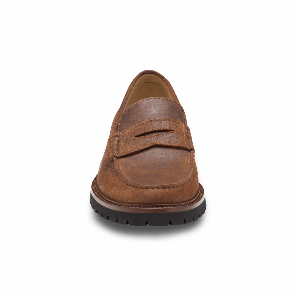 Johnston & Murphy Men's Collier Penny Loafer Brown Bomber Leather
