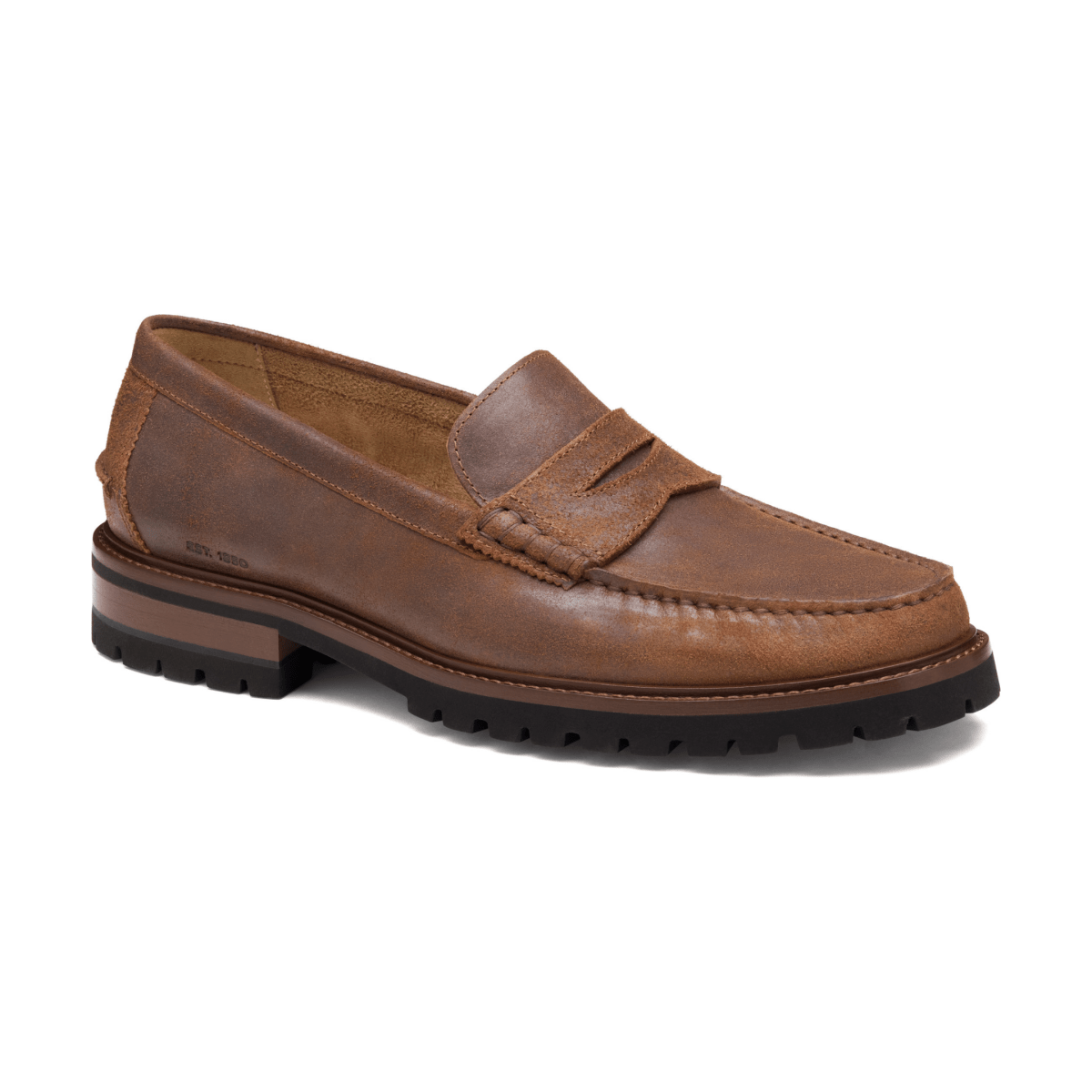 Johnston & Murphy Men's Collier Penny Loafer Brown Bomber Leather