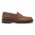 Johnston & Murphy Men's Collier Penny Loafer Brown Bomber Leather
