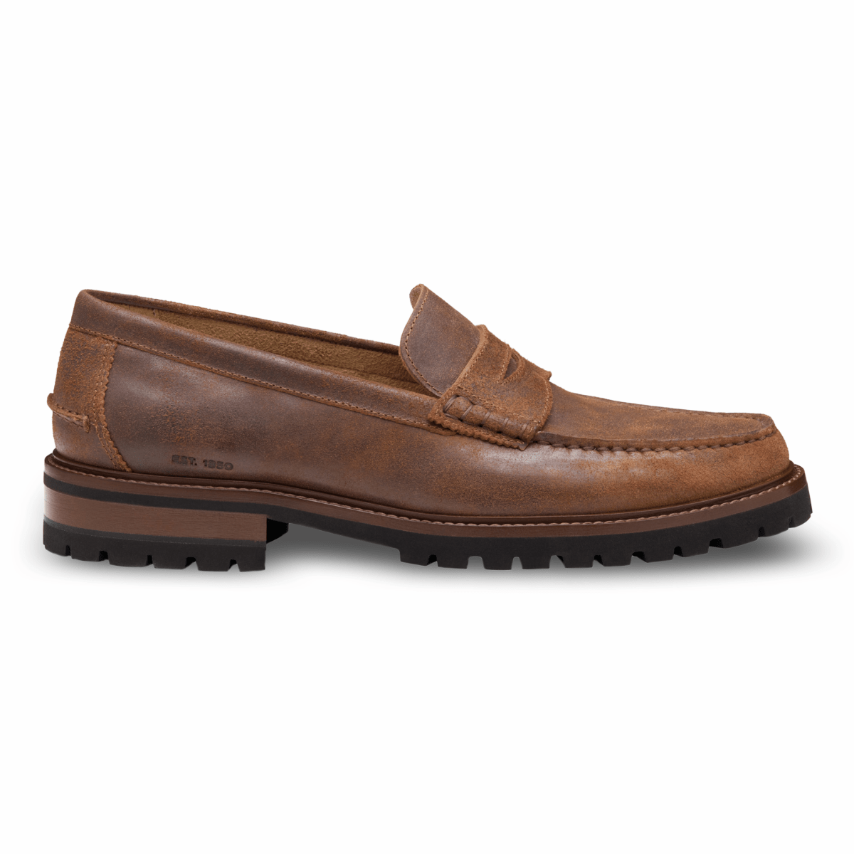 Johnston & Murphy Men's Collier Penny Loafer Brown Bomber Leather