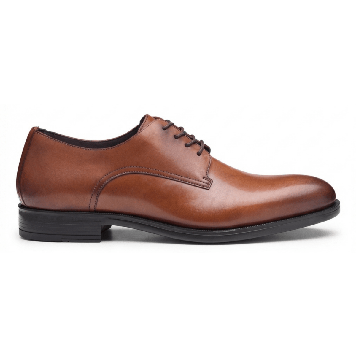 Johnston & Murphy Men's Conlin Plain Toe Tan Leather