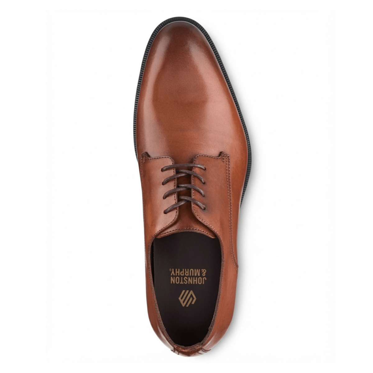 Johnston & Murphy Men's Conlin Plain Toe Tan Leather