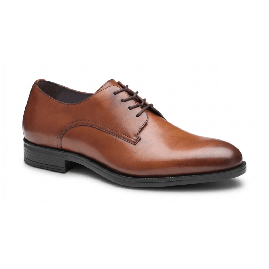 Johnston & Murphy Men's Conlin Plain Toe Tan Leather