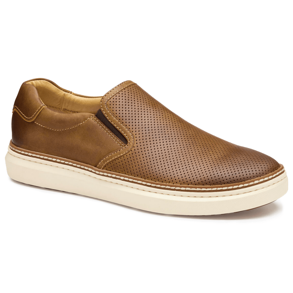 Johnston & Murphy Men's McGuffey 2 Brown Perforated Leather