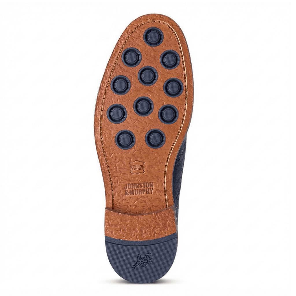 Johnston & Murphy Men's Ripley Wing Tip Navy Suede
