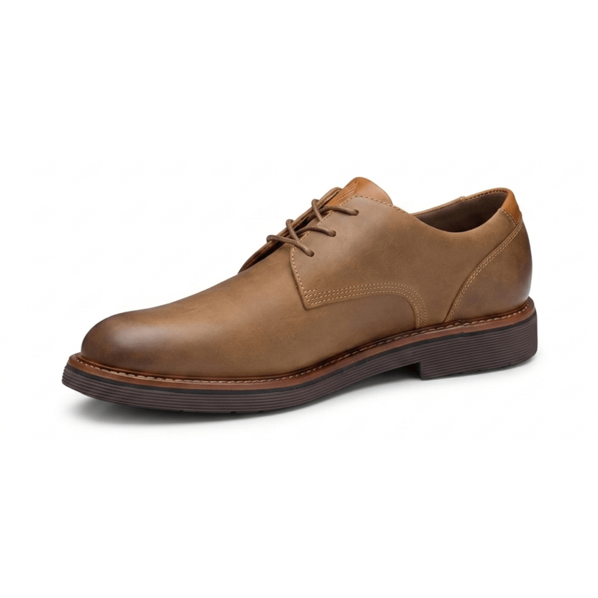 Johnston & Murphy Men's Tyson Plain Toe Brown Oiled Leather