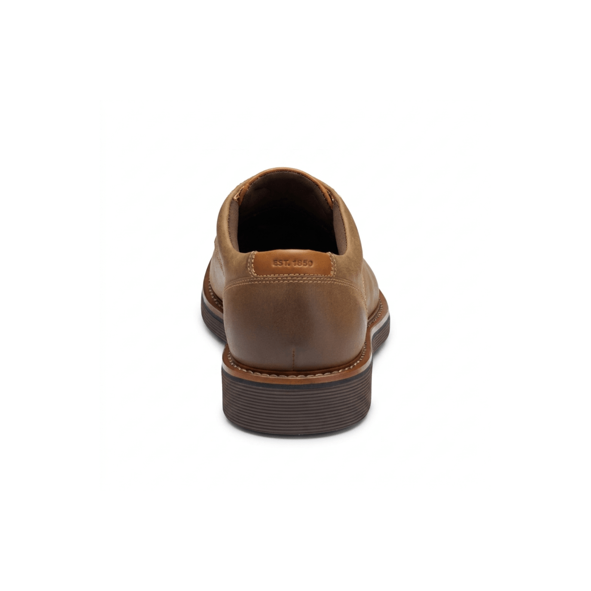 Johnston & Murphy Men's Tyson Plain Toe Brown Oiled Leather