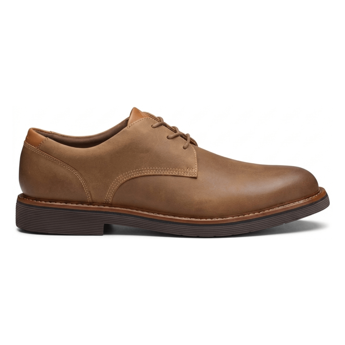 Johnston & Murphy Men's Tyson Plain Toe Brown Oiled Leather