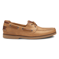 Johnston & Murphy Men's Ventura 2-Eye Boat Shoe Tan Full Grain