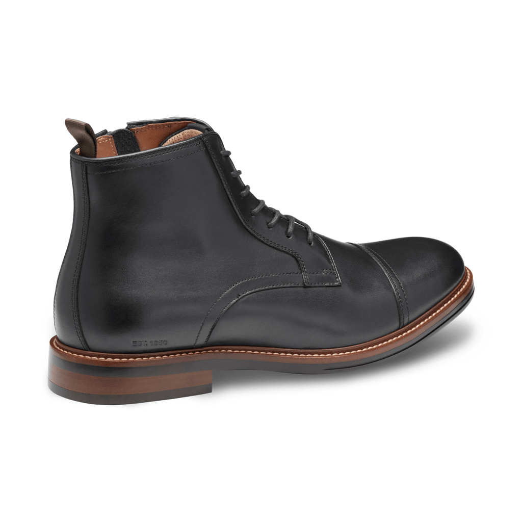 Johnston & Murphy Men's XC+ Durham Cap Toe Black Full Grain Leather Waterproof