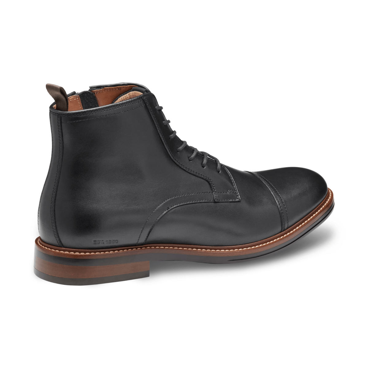 Johnston & Murphy Men's XC+ Durham Cap Toe Black Full Grain Leather Waterproof