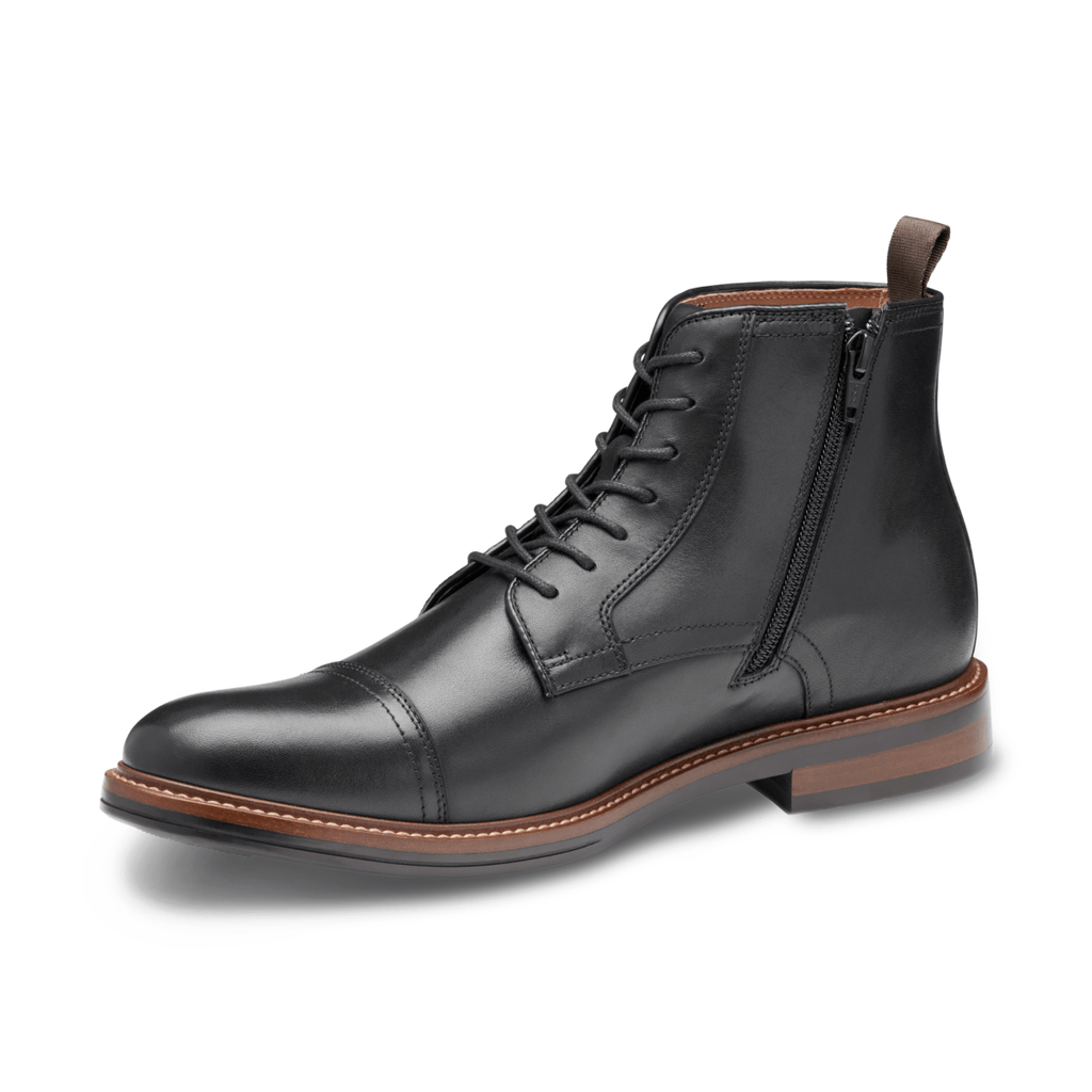 Johnston & Murphy Men's XC+ Durham Cap Toe Black Full Grain Leather Waterproof