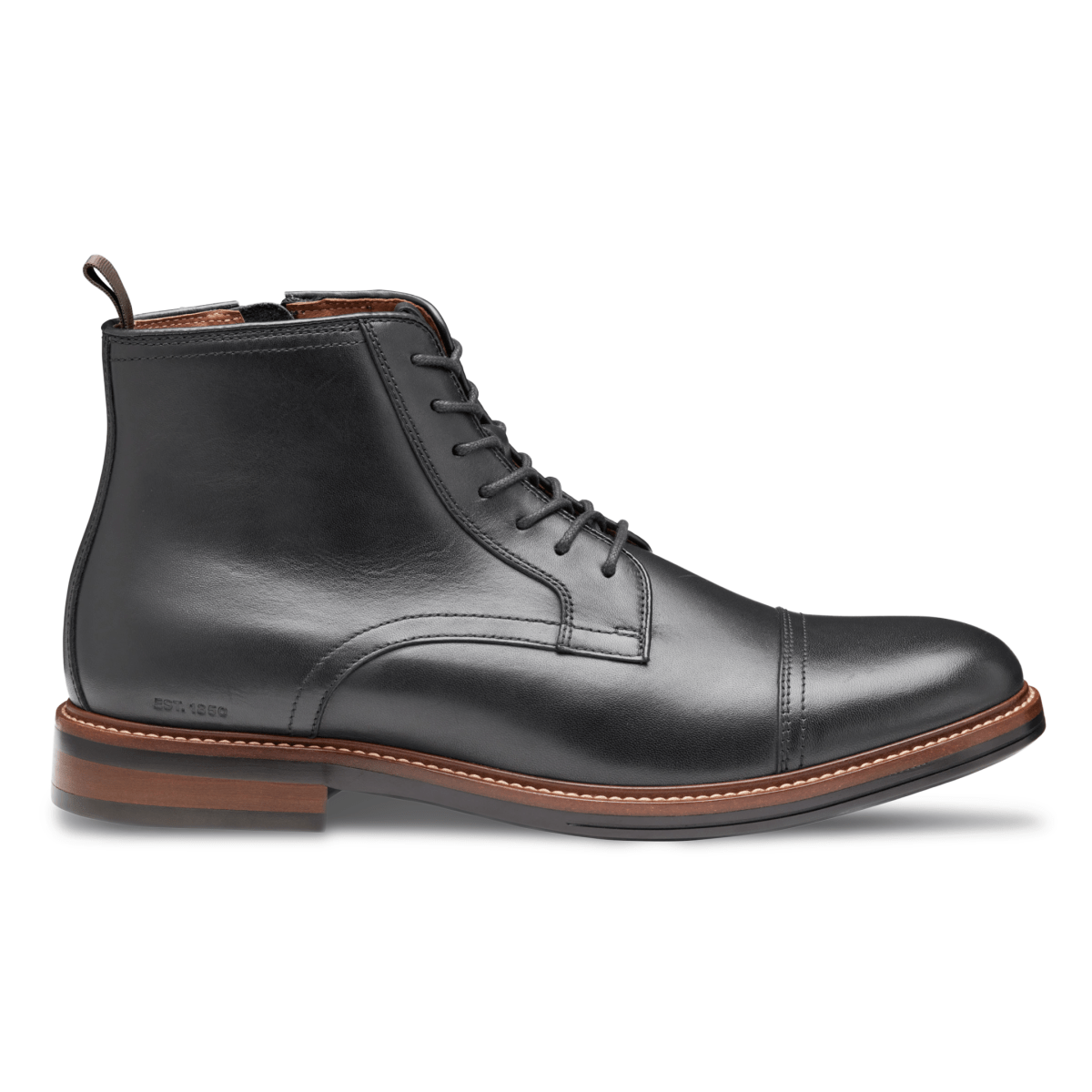 Johnston & Murphy Men's XC+ Durham Cap Toe Black Full Grain Leather Waterproof