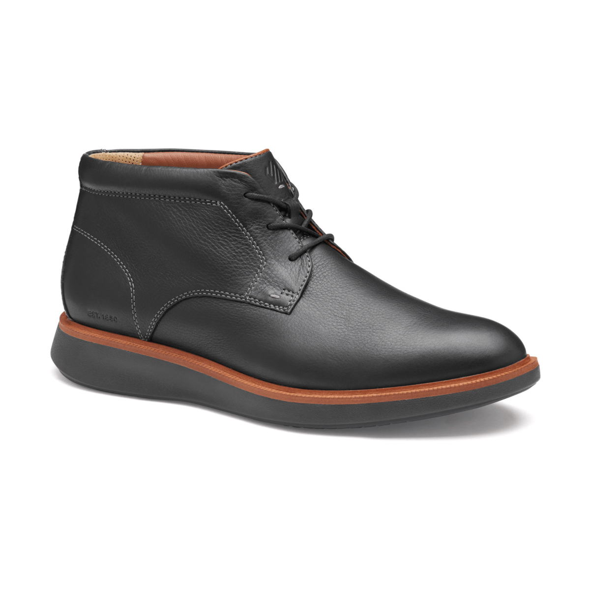 Johnston & Murphy Men's XC+ Parker Chukka Black Full Grain Leather Waterproof