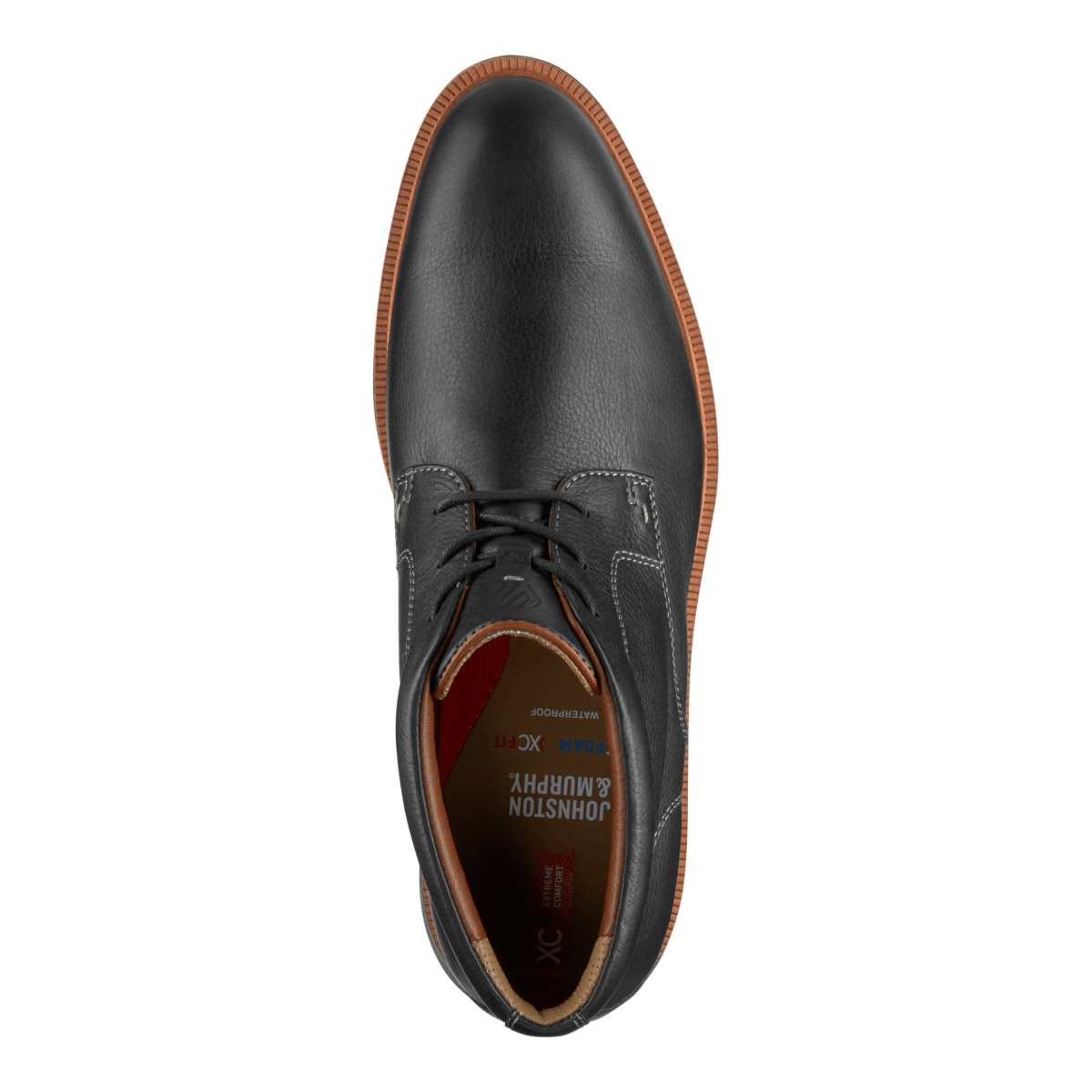 Johnston & Murphy Men's XC+ Parker Chukka Black Full Grain Leather Waterproof