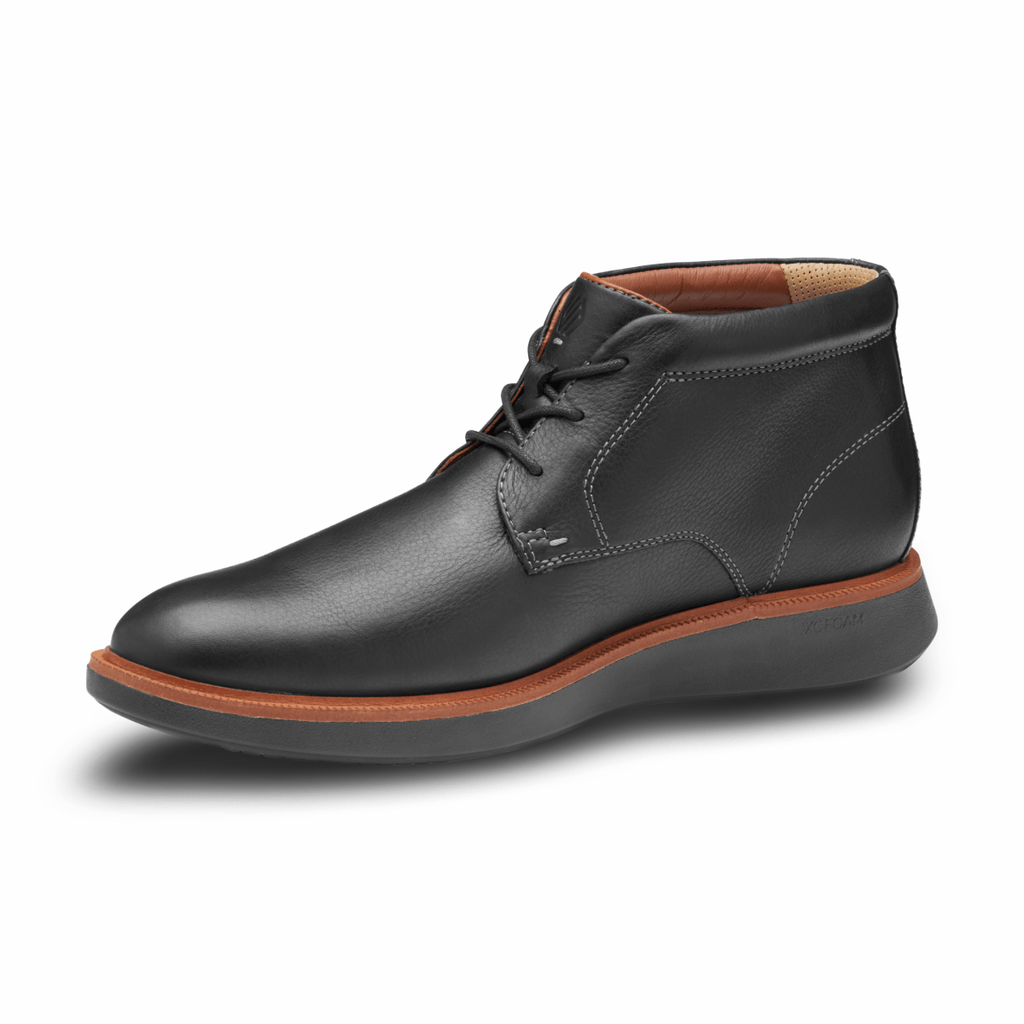 Johnston & Murphy Men's XC+ Parker Chukka Black Full Grain Leather Waterproof