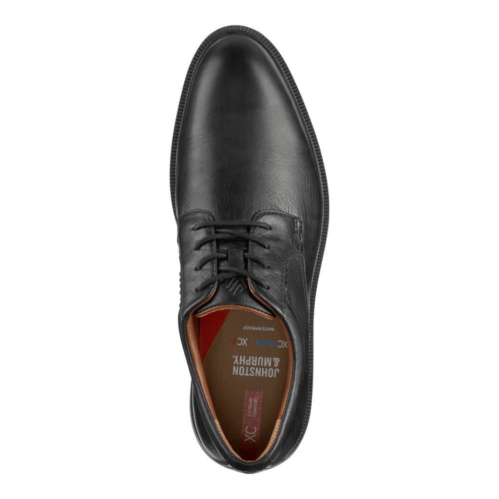 Johnston & Murphy Men's XC+ Parker Plain Toe Black Full Grain Leather Waterproof