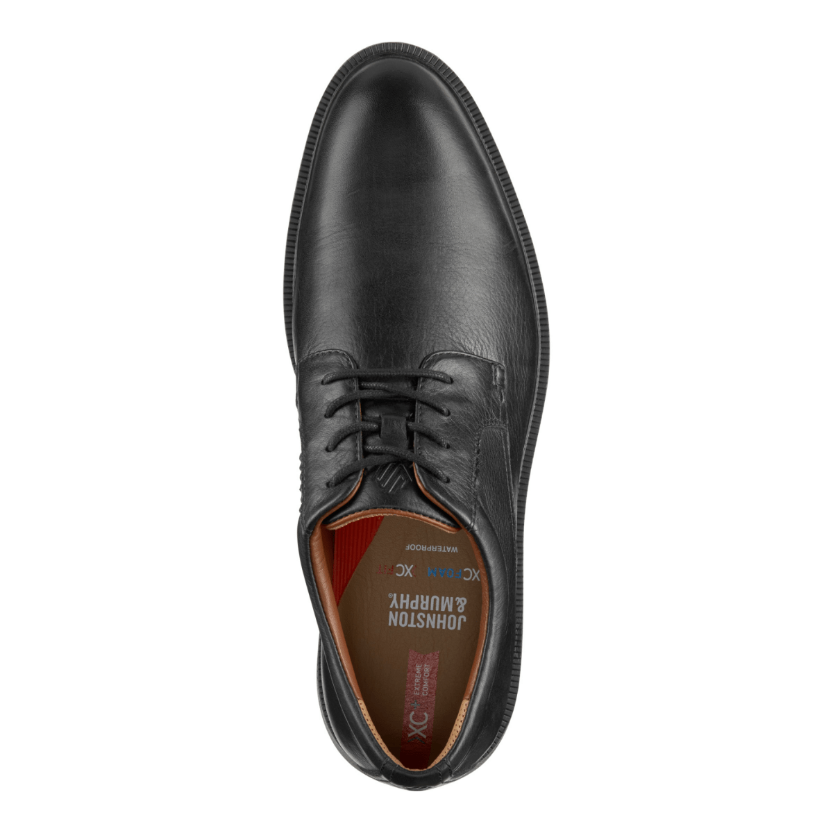 Johnston & Murphy Men's XC+ Parker Plain Toe Black Full Grain Leather Waterproof
