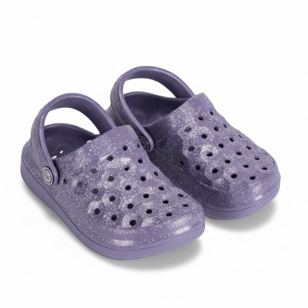 Joybees GS (Grade School) Varsity Clog Glitter Purple
