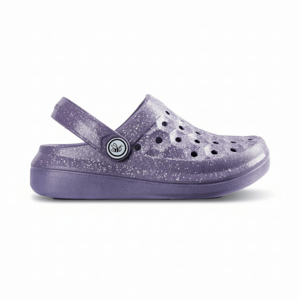 Joybees GS (Grade School) Varsity Clog Glitter Purple