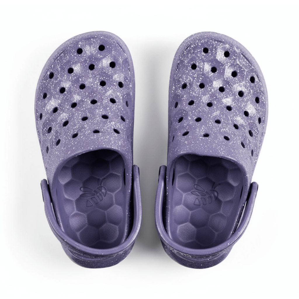 Joybees GS (Grade School) Varsity Clog Glitter Purple